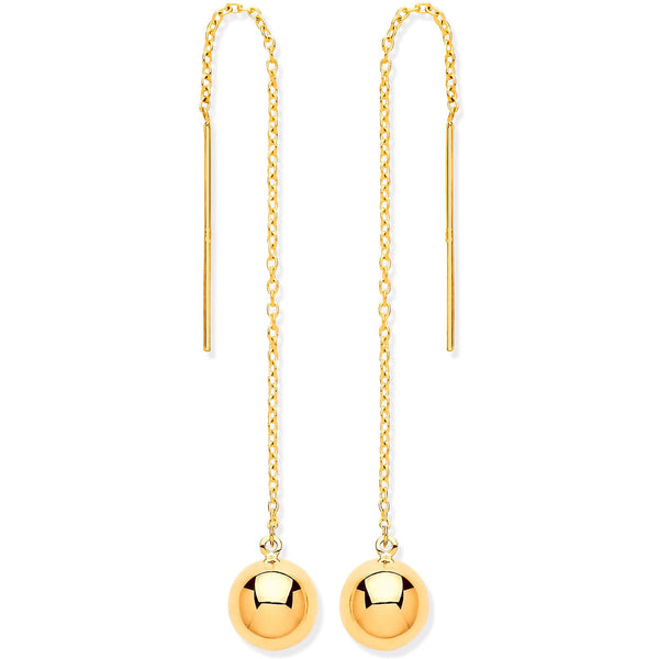 Y/G Ball Chain Threader Earrings