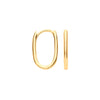 Y/G Plain Hinged Oval Hoop Huggies