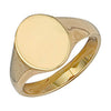 Y/G Oval Plain Signet Ring