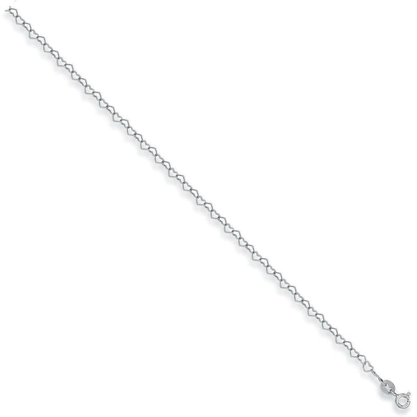 W/G Heart shaped anklet