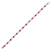 0.08ct Bracelet - 18ct White Gold Natural Diamond And Ruby Bracelet - by Hearts Forever Jewellers