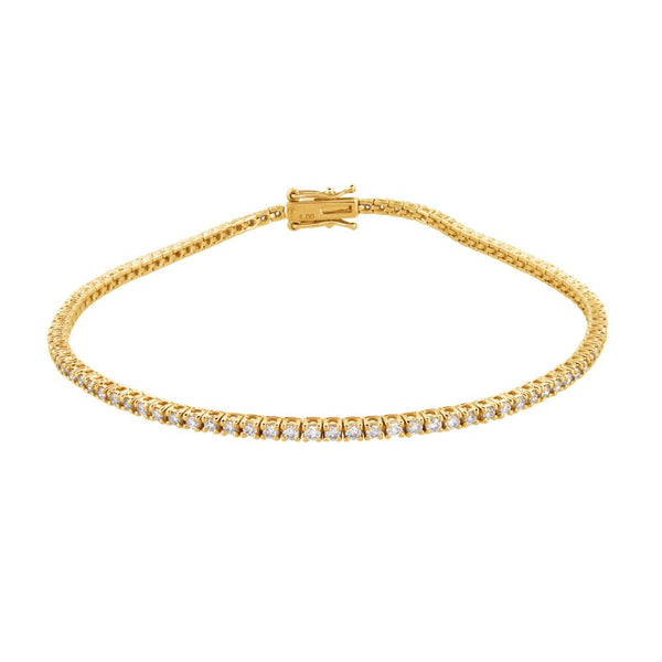 Diamond Bracelet - 9ct White Gold 1.00ct Claw Set LAB Grown Diamond Line Bracelet - by Hearts Forever Jewellers