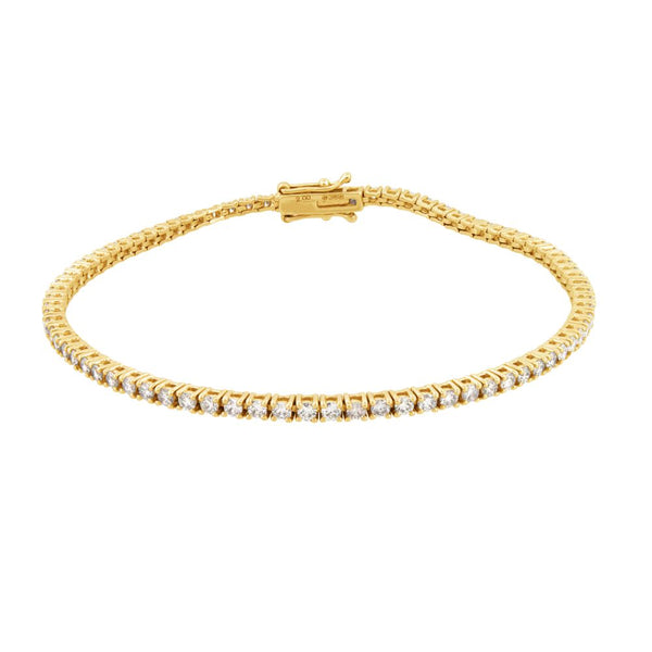 Diamond Bracelet - 9ct White Gold 1.00ct Claw Set LAB Grown Diamond Line Bracelet - by Hearts Forever Jewellers