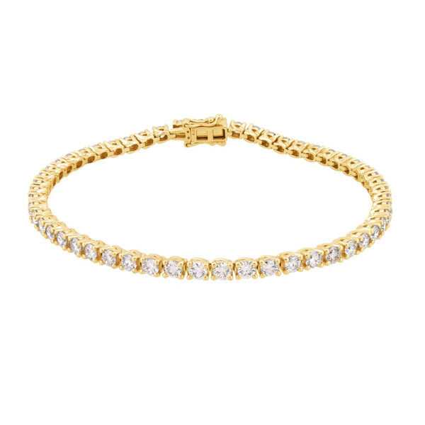 Diamond Bracelet - 9ct White Gold 1.00ct Claw Set LAB Grown Diamond Line Bracelet - by Hearts Forever Jewellers