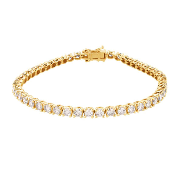 Diamond Bracelet - 9ct White Gold 1.00ct Claw Set LAB Grown Diamond Line Bracelet - by Hearts Forever Jewellers