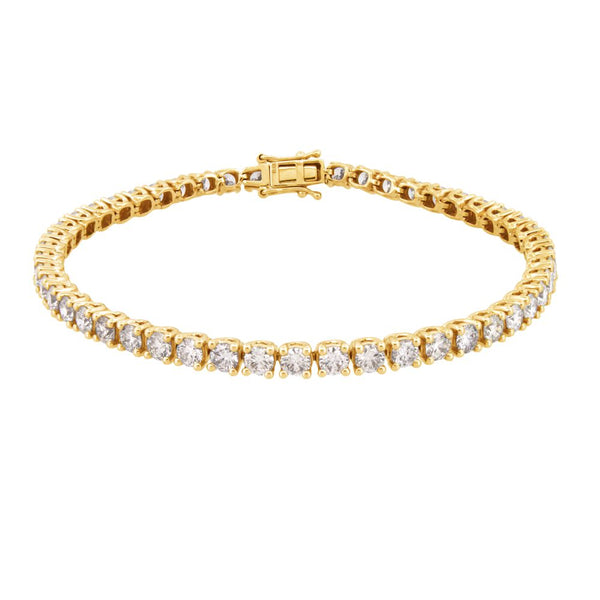 Diamond Bracelet - 9ct White Gold 1.00ct Claw Set LAB Grown Diamond Line Bracelet - by Hearts Forever Jewellers