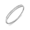 Baguette Bracelet - 18ct White Gold Natural Diamond Bangle - by Hearts Forever Jewellers