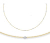0.23ct Necklace - 18ct White And Yellow Gold Natural Diamond Chain - by Hearts Forever Jewellers