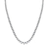 Round Necklace - 18ct White Gold Natural Diamond Chain - by Hearts Forever Jewellers