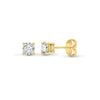 Lab 18ct Yellow Gold 50pts 4 Claw Diamond Solitaire Stud Earrings