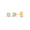 Lab 18ct Yellow Gold 50pts 4 Claw Diamond Solitaire Stud Earrings