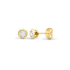 Diamond Ring - 18ct Yellow Gold 10pts Rub over earrings - by Hearts Forever Jewellers