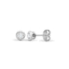 Diamond Ring - 18ct White Gold 10pts Rub over earrings - by Hearts Forever Jewellers