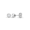 Diamond Ring - 18ct White Gold 10pts Rub over earrings - by Hearts Forever Jewellers