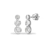 18ct White gold 22pt Natural Diamond drop stud earrings.