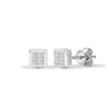 18ct White gold 50pt Natural Diamond stud earrings.