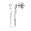 18ct White gold 24pt Natural Diamond stud drop stud earrings.