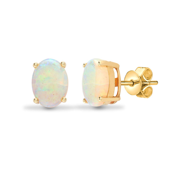 1.63ct Ring - 18ct yellow gold opal 1.63ct stud earrings - by Hearts Forever Jewellers