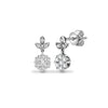 18ct White 0.65ct Natural Diamond 7 Stone Drop Earrings