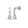 18ct White 0.38ct Natural Diamond Pear Shape Drop Earrings