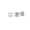 18ct White 0.08ct Natural Diamond Semi Set Stud Earrings - Holds 0.25ct Total