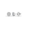18ct White 0.25ct Natural Diamond 7 Stone Cluster Earrings
