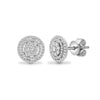 18ct White 0.88ct Natural Diamond Cluster Earrings