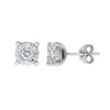 18ct White 0.33ct Natural Diamond 7 Stone Cluster Earrings