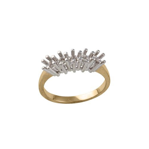Diamond Ring - 18ct Yellow and white 25pts Natural Diamond Ring Mount - by Hearts Forever Jewellers