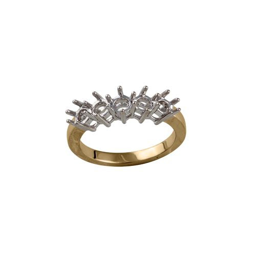 Diamond Ring - 18ct Yellow and white 25pts Natural Diamond Ring Mount - by Hearts Forever Jewellers
