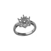 Diamond Ring - 18ct White Gold 50pts 7 Stone Cluster Natural Diamond Ring Mount - by Hearts Forever Jewellers