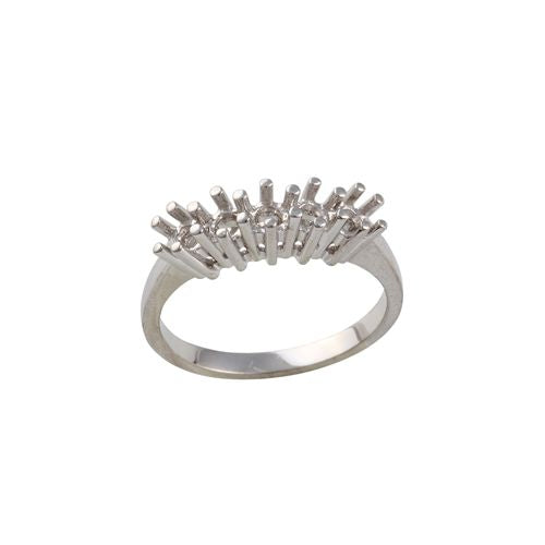 0.25ct Ring - 18ct White 25pts 5 Stone Natural Diamond Ring Mount - by Hearts Forever Jewellers