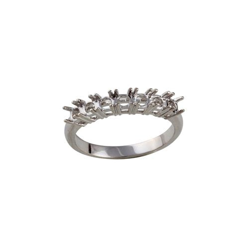 Diamond Ring - 18ct White 0.50ct Natural Diamond 7 stone 1/2 Eternity Ring Mount - by Hearts Forever Jewellers