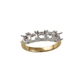 18ct Yellow and White 0.25ct Natural Diamond 5 stone Ring Mount
