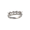 Diamond Ring - 18ct White 0.25ct Natural Diamond 5 stone Ring Mount - by Hearts Forever Jewellers