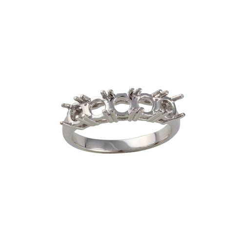 Diamond Ring - 18ct White 0.25ct Natural Diamond 5 stone Ring Mount - by Hearts Forever Jewellers