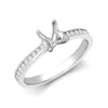 Diamond Ring - 18ct White Gold 0.13ct Natural Diamond Channel-set Wed-fit Ring Mount- Holds 0.25ct - by Hearts Forever Jewellers