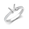 Diamond Ring - 18ct White Gold 0.13ct Natural Diamond Channel-set Wed-fit Ring Mount- Holds 0.25ct - by Hearts Forever Jewellers