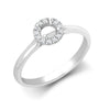 Diamond Ring - 18ct White Gold 0.08ct Natural Diamond Micro-set Halo Wed-fit Ring Mount- Holds 0.25ct - by Hearts Forever Jewellers