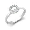 Diamond Ring - 18ct White Gold 0.08ct Natural Diamond Micro-set Halo Wed-fit Ring Mount- Holds 0.25ct - by Hearts Forever Jewellers