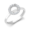 Diamond Ring - 18ct White Gold 0.08ct Natural Diamond Micro-set Halo Wed-fit Ring Mount- Holds 0.25ct - by Hearts Forever Jewellers