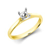 Ring - 18ct Yellow Gold 25pts Solitaire Plain Wed-fit Ring Mount - Stock Size N - by Hearts Forever Jewellers
