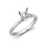 Ring - 18ct White Gold 25pts Solitaire Plain Wed-fit Ring Mount - Stock Size N - by Hearts Forever Jewellers