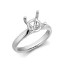 Ring - 18ct White Gold 25pts Solitaire Plain Wed-fit Ring Mount - Stock Size N - by Hearts Forever Jewellers