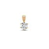 Diamond Necklace - 18ct Yellow Gold 10pts 6 Claw Natural Diamond Solitaire Pendant - by Hearts Forever Jewellers