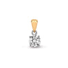 Diamond Necklace - 18ct Yellow Gold 10pt 4 Claw Natural Diamond Solitaire Pendant - by Hearts Forever Jewellers