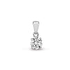 Diamond Necklace - 18ct White Gold 10pt 4 Claw Natural Diamond Solitaire Pendant - by Hearts Forever Jewellers