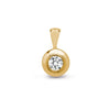 Diamond Necklace - 18ct Yellow Gold 15pts Rub over Pendant - by Hearts Forever Jewellers