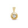 Diamond Necklace - 18ct Yellow Gold 15pts Rub over Pendant - by Hearts Forever Jewellers