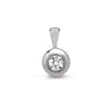 Diamond Necklace - 18ct White Gold 15pts Rub over Pendant - by Hearts Forever Jewellers